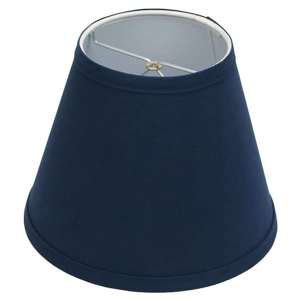 Slant Linen Navy Blue Empire Lamp Shade, Navy Lamp Shades