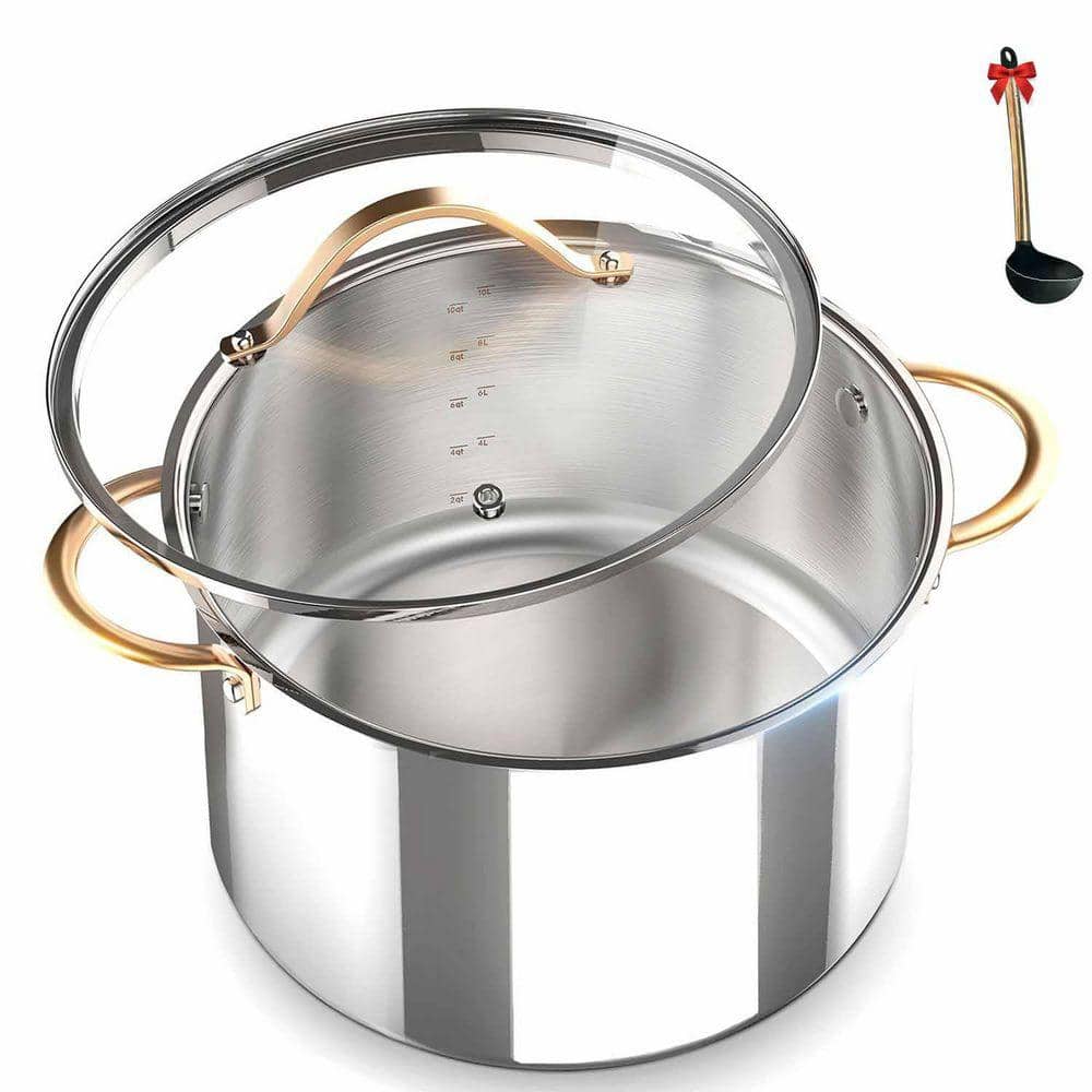 STOCK POT 36cm ステンレス鍋 33L 12 Quart Tri-Ply Stainless Steel Stock Pot with Copper Handle and