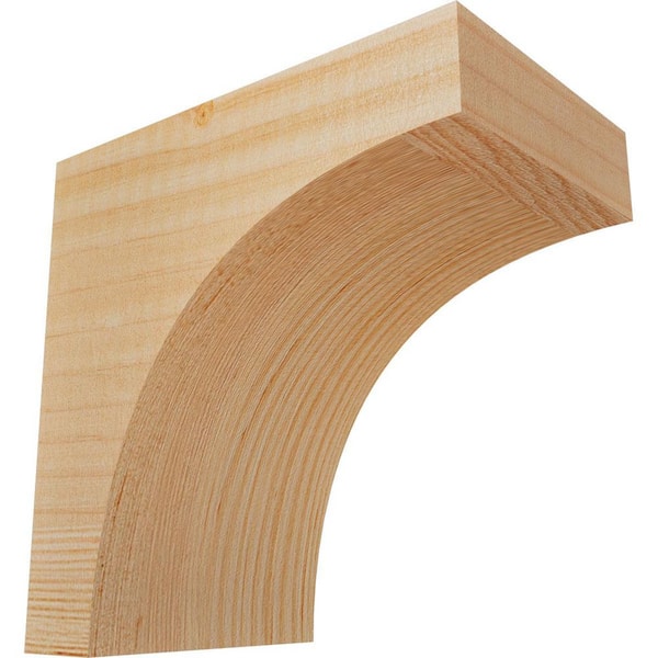Ekena Millwork 3-1/2 in. x 6 in. x 6 in. Douglas Fir Huntington Smooth Corbel
