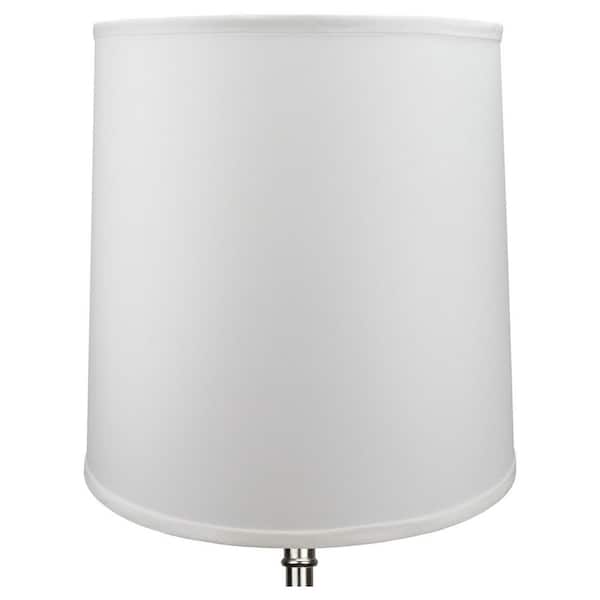 Slant Empire Lamp Shade Linen White, 15 Inch Round White Lamp Shade