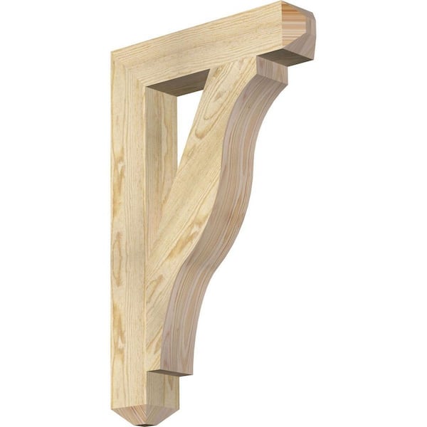 Ekena Millwork 4 in. x 32 in. x 20 in. Douglas Fir Funston Craftsman Rough Sawn Bracket