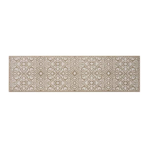 Laura Ashley Feya 2-Tone Berber/Ivory 2 ft. x 8 ft. Tufted Persian Polypropylene Runner Rug