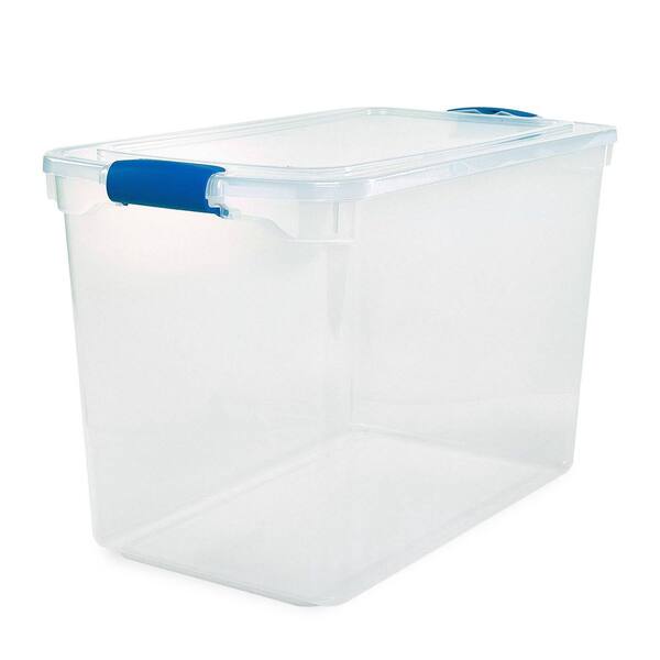 HOMZ 112 Heavy Duty Clear Plastic Stackable Storage Containers