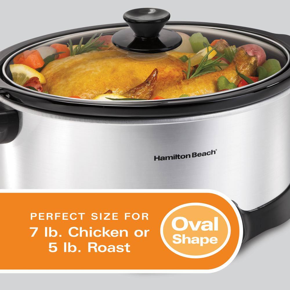 Hamilton Beach 7 Quart Stainless Steel Programmable Slow Cooker