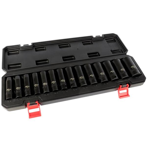 Amy13スニペットとタグセット Milton 1/2 in. Drive Deep 3/8in. -1-1/8 in. SAE Impact Socket Set
