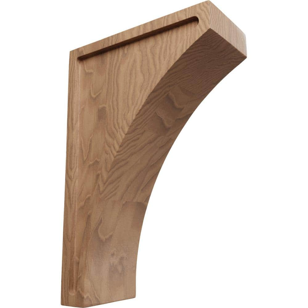 Ekena Millwork 3 in. x 10 in. x 6-1/2 in. Mahogany Large Lawson Wood Corbel