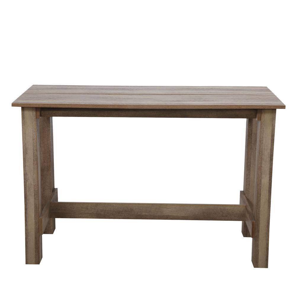 CIPACHO 55.1 in. Rectangle Rustic Brown Wood Top with Wood Frame (Seats ...