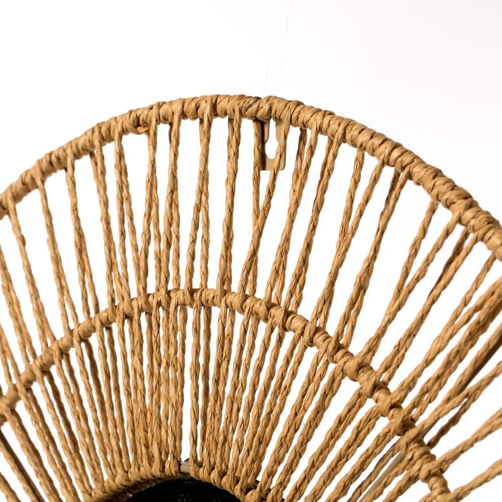 Bohemian Sunburst Bamboo Round Wall Mirror 20"
