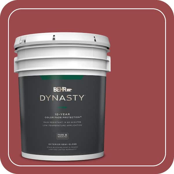 BEHR DYNASTY 5 gal. #ECC-10-3 Holly Berry Semi-Gloss Exterior Stain-Blocking Paint & Primer