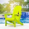 Dura Patio Heavy-Duty Grey Plastic Adirondack Chair with Extra Wide Seat,  Taller Back, Cup-Holder, and 400 lb. Weight Capacity DPHDGREY - The Home  Depot