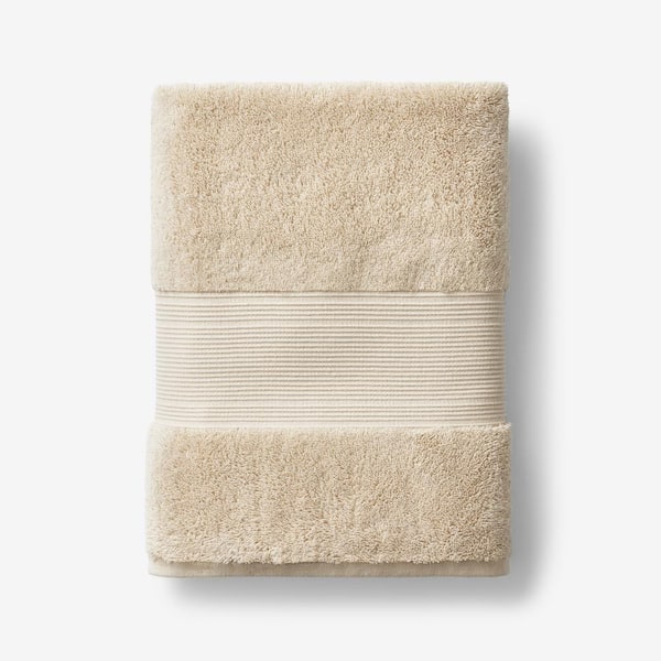 Cotton and Linen Texture Bath Towel - Beige, Size Washcloth (Set of 2) | The Company Store