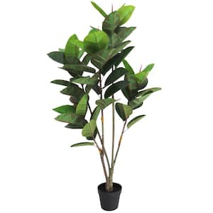 5 ft. Real Touch Artificial Rubber Plant Fig Tree in Pot