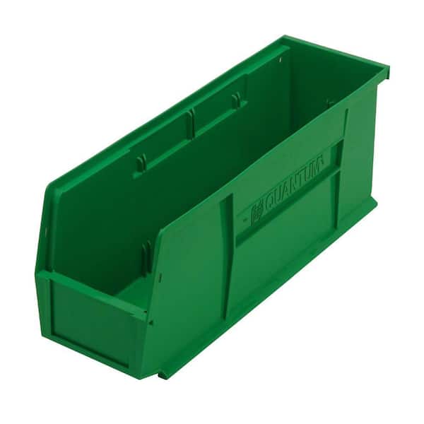 QUANTUM STORAGE SYSTEMS Ultra 2.1-Gal. Hang Storage Tote and Stack in Green (12-Pack)