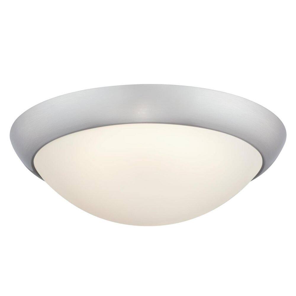 Redbank 11-in. Brushed Nickel Selectable LED Flush Mount with Frosted Glass Shade price history on PriceWatchPro