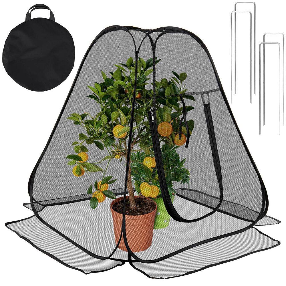 Pop-Up Outdoor, Bird Insect Critter, Fine Mesh Plant Tent Barrier with Zipper & Stakes for Garden Plants Fruits (1-Pack) price history on PriceWatchPro
