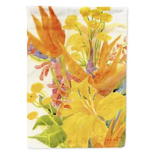 28 in. x 40 in. Polyester Flower - Bird of Paradise and Hibiscus Flag Canvas House Size 2-Sided Heavyweight
