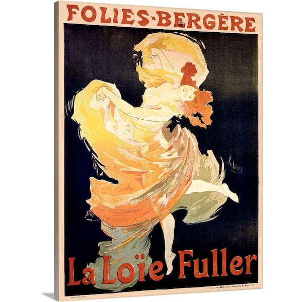 GreatBigCanvas 30 in. x 40 in. "Cabaret Folies Bergere- La Loie Fuller Vintage Advertising Poster" by ArteHouse Canvas Wall Art