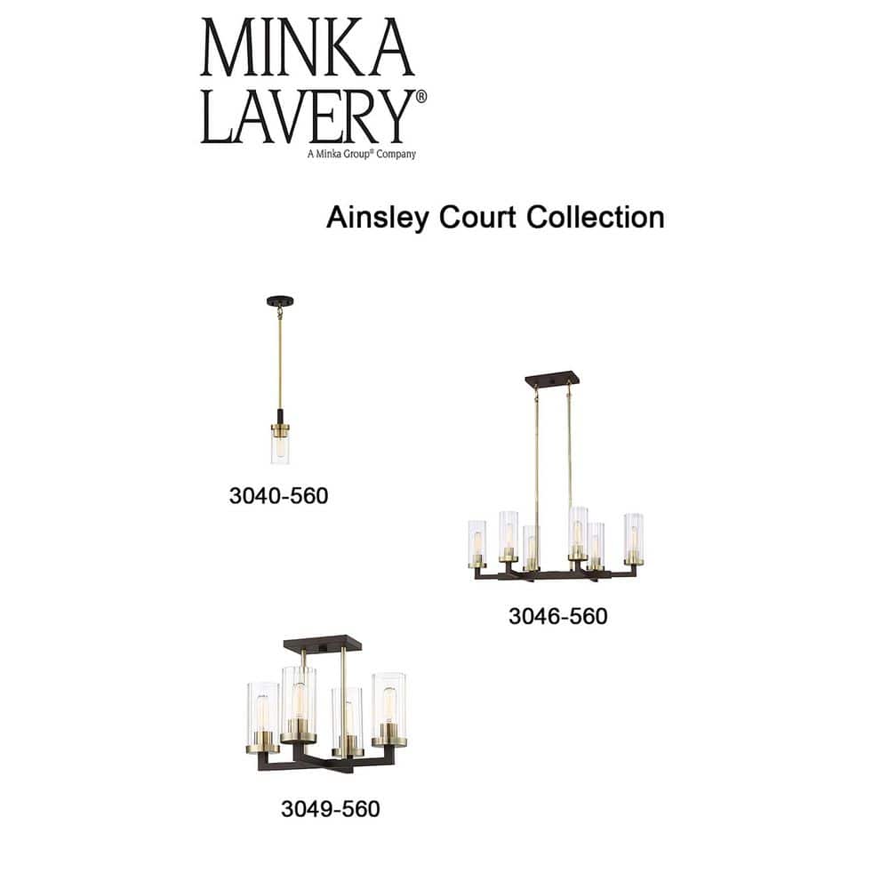 Aged Bronze and Brass 3-Light Cylinder Vanity Fixture