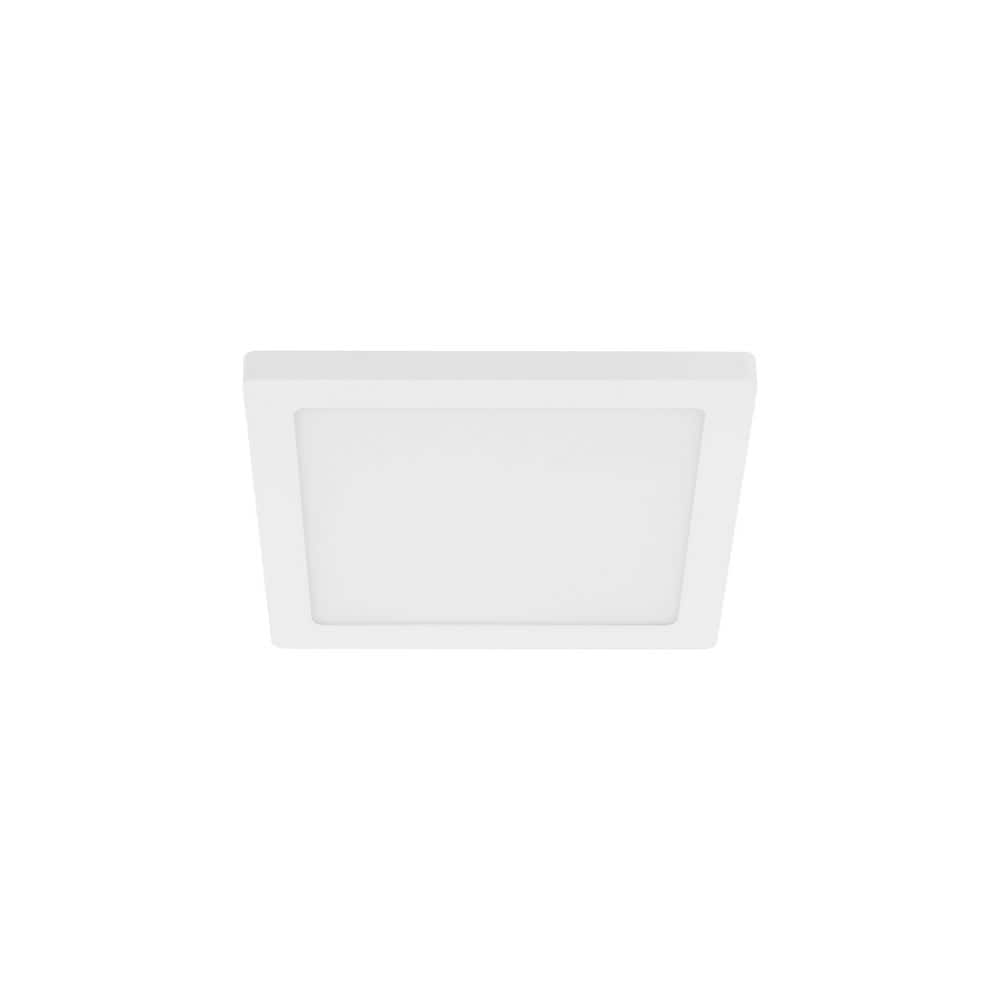 Eglo Trago 8.43 in. W x 0.59 in H White Integrated LED Flush Mount Ceiling Light with White Acrylic Shade -  203678A