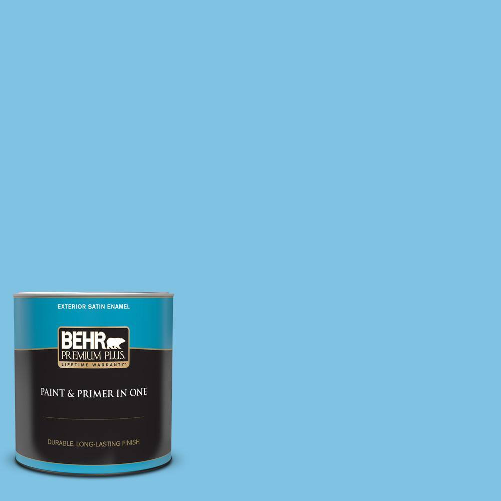 BEHR PREMIUM PLUS 1 qt. 540B4 Horizon Haze Satin Enamel Exterior