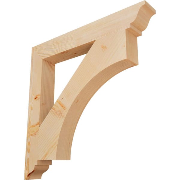 3.5 in. x 30 in. x 30 in. Douglas Fir Westlake Traditional Smooth Corbel