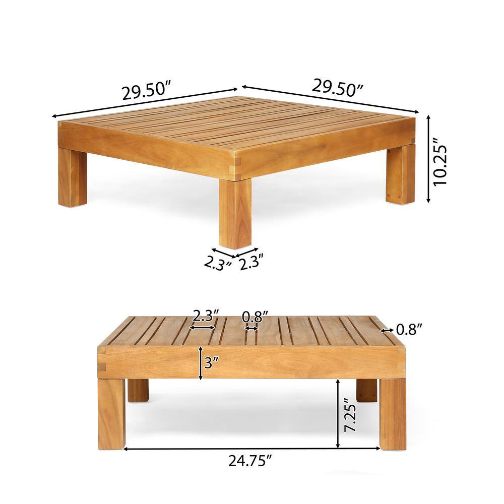 Kaena Teak Square Wood Outdoor Coffee Table