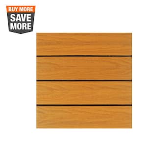 UltraShield Naturale 1 ft. x 1 ft. Quick Deck Outdoor Composite Deck Tile in Floridian Orange (10 sq. ft. Per Box)