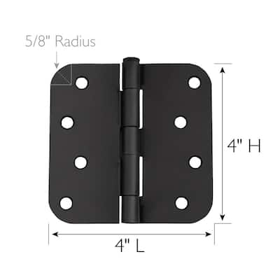 Download Matte Black Door Hinges Door Hardware The Home Depot