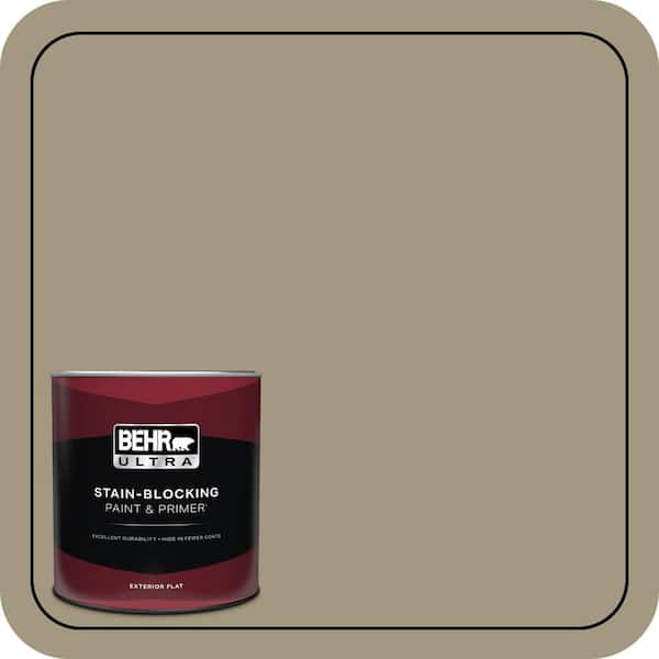 BEHR ULTRA 1 qt. #N330-5 Livingston Flat Exterior Paint & Primer