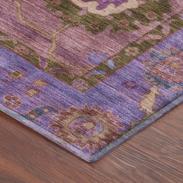 Mayfield Premium Machine Washable Abstract AMF2230 Pink 3 ft. x 4 ft. Area Rug