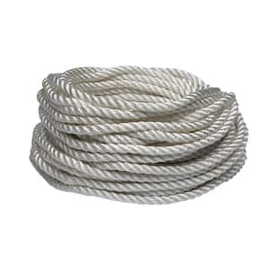 1/4 in. x 100 ft. Twisted Nylon and Polyester Rope, White