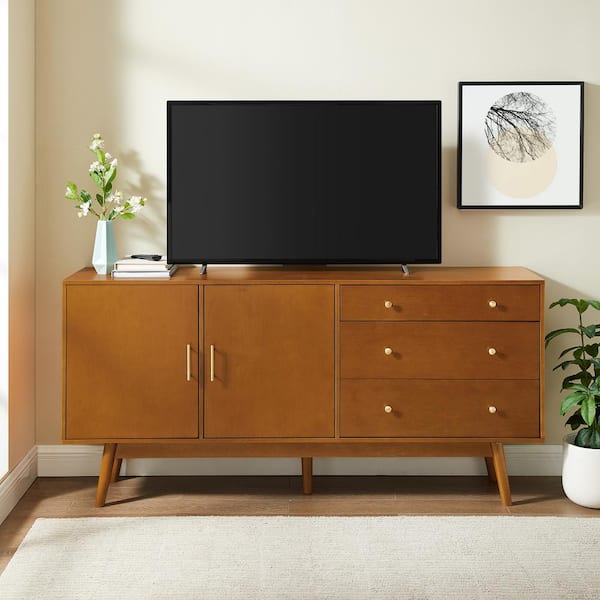 Acorn 70 in. Mid-century Modern 3-Drawer and 2-Door Sideboard