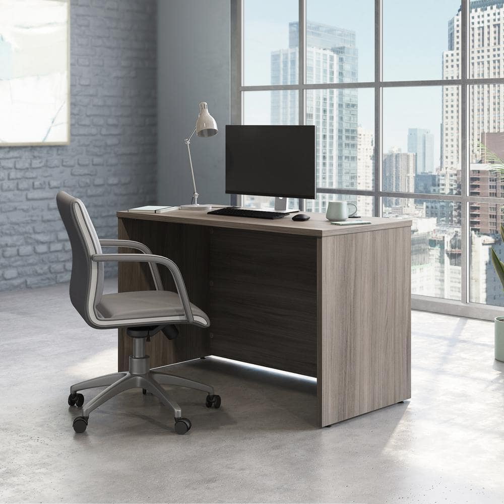 Hudson Elm 48" Transitional Executive Desk with Cord Management