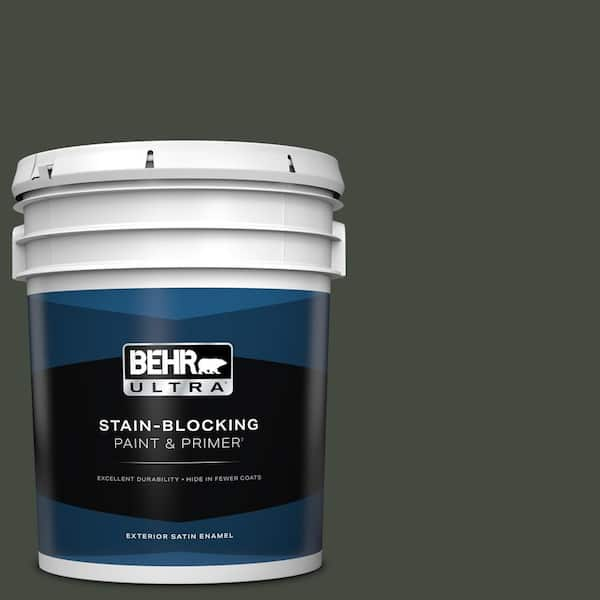 BEHR ULTRA 5 gal. #BXC-12 Deep Forest Satin Enamel Exterior Paint & Primer