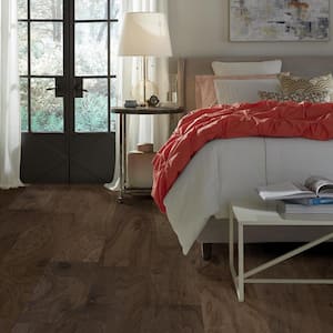 Major Event Mocha Walnut 1/2 in. T x 9.3 in. W Distressed Engineered Hardwood Flooring (26 sqft/case)