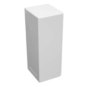 Basic Series Steel Easy Slip-On Baseboard Heater Cover Left Side End Cap in White