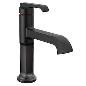 Tetra Single-Handle Single Hole Bathroom Faucet in Matte Black
