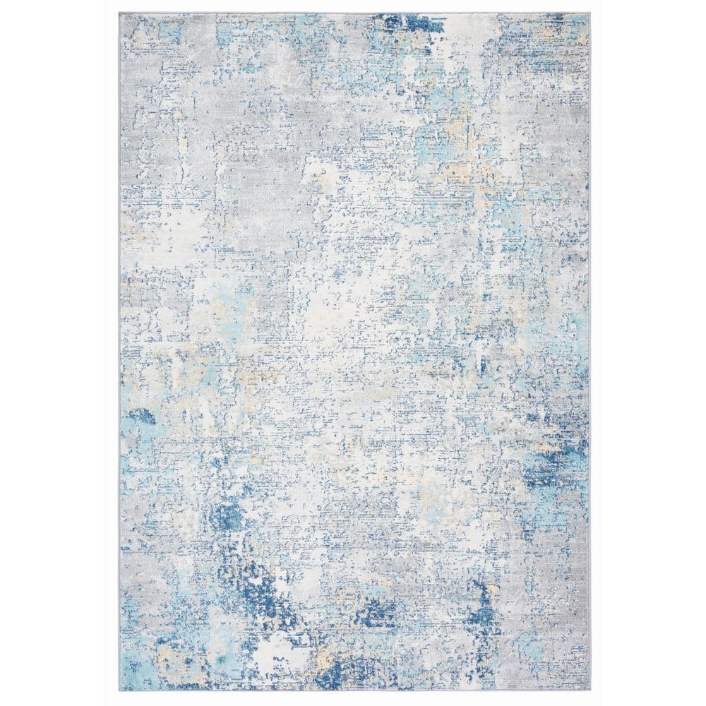 Jasper 4 ft. x 6 ft. Gray/Blue Gradient Marble Area Rug price history on PriceWatchPro