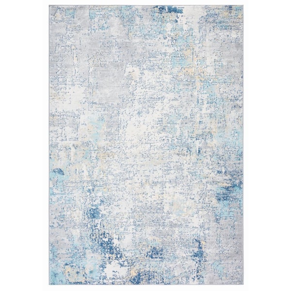 SAFAVIEH Jasper 5 ft. x 8 ft. Gray/Blue Gradient Marble Area Rug