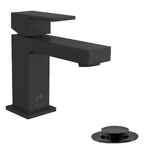 Belanger Single Hole Single-Handle Bathroom Faucet with Drain Assembly in Matte Black