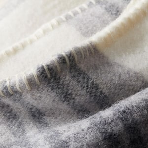 Ledge Plaid Merino Wool Woven Blanket