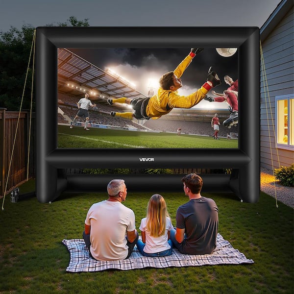 240 in. Inflatable Movie Screen, Inflatable Projector Screen with Portable Storage Bag 16:9 Easy Set Up Movie Projection