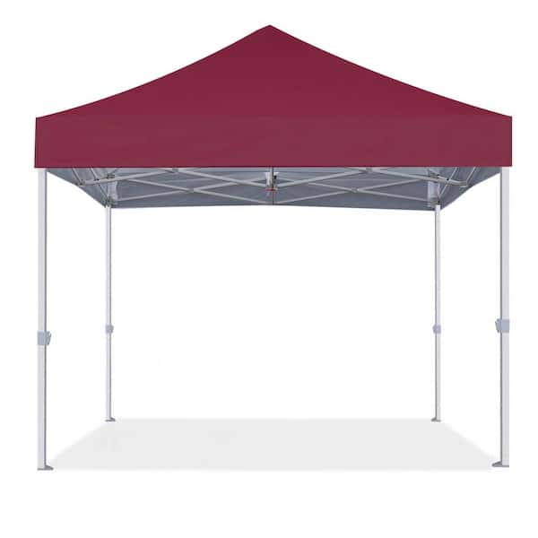 Terracemaster Commercial 8 ft. x 8 ft. Burgundy Pop Up Canopy Tent with Roller Bag