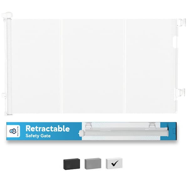 Baby and Pet Retractable Safety Gate, Mesh 71 in. W x 34 in. Tall
