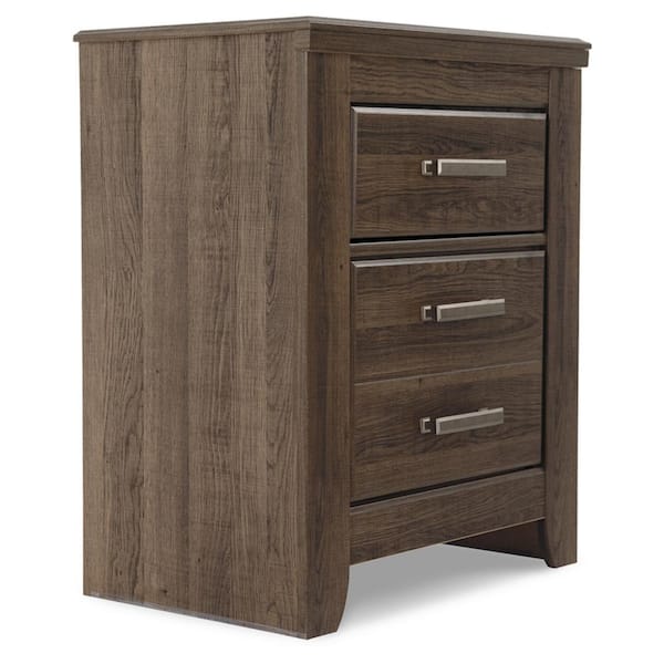Signature DESIGN BY ASHLEY Juararo Dark Brown 2-Drawer 24.06 in. W Nightstands