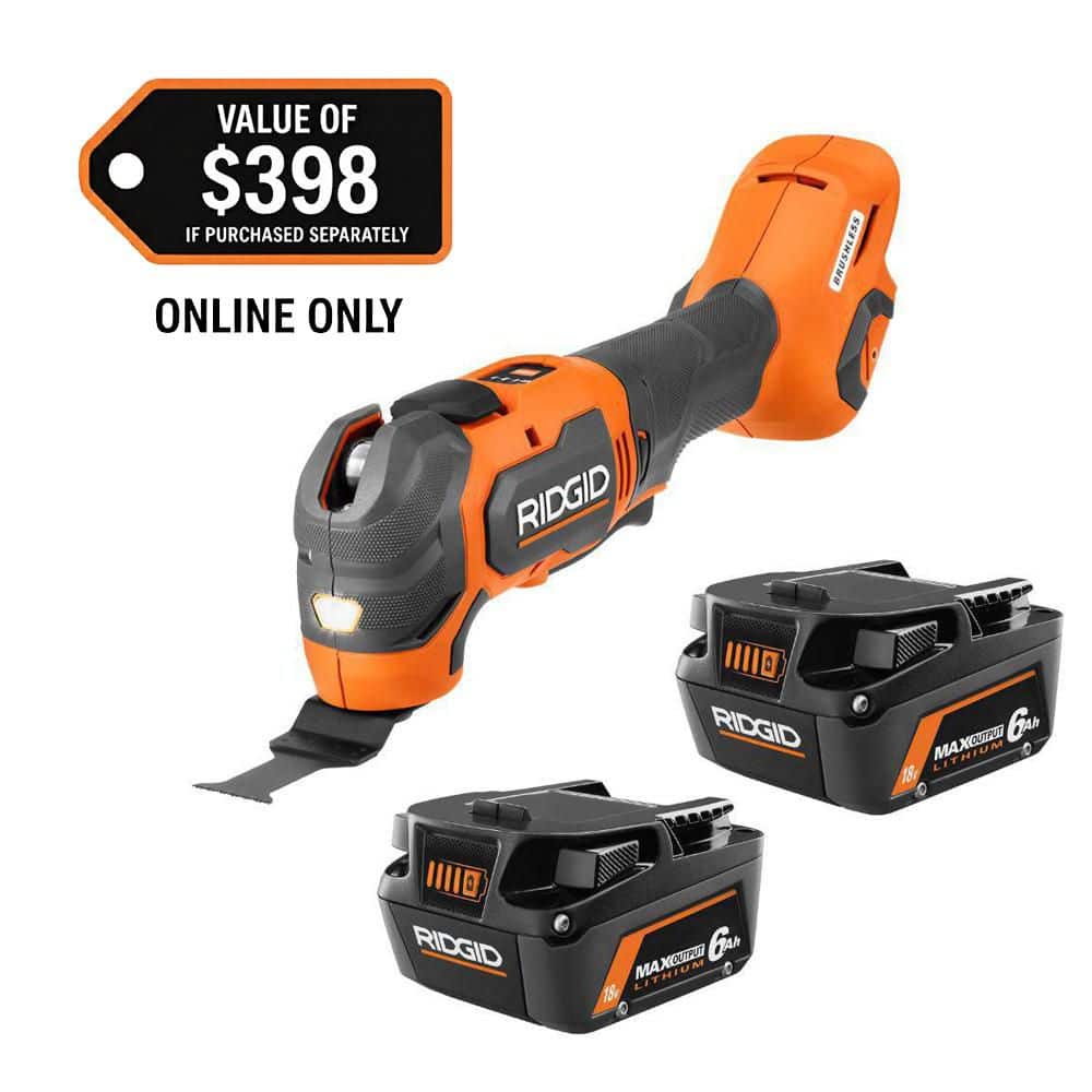 18V 6.0 Ah MAX Output Lithium-Ion Batteries (2-Pack) with 18V Brushless Cordless Multi-Tool price history on PriceWatchPro