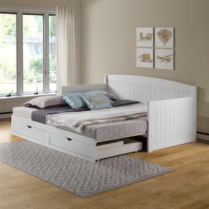 Harmony 1-Piece White Twin Daybed with King Conversion