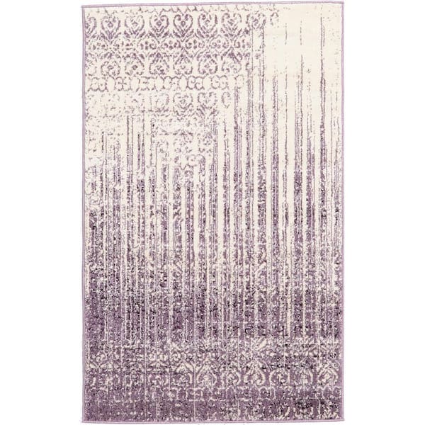 Unique Loom Del Mar Jennifer Purple 3' 3 x 5' 3 Area Rug