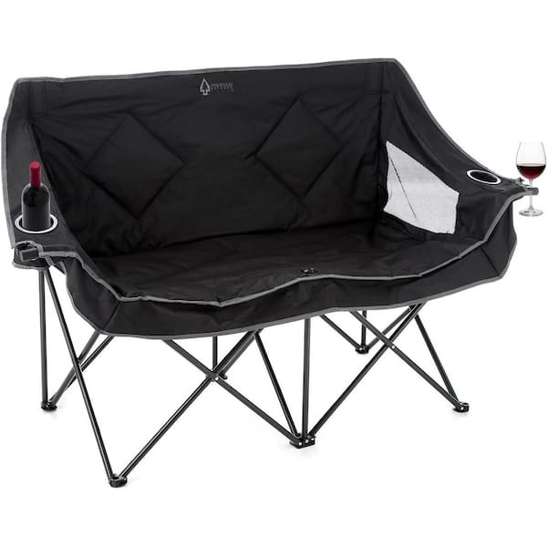 KKS0340U Charcoal Black Portable Duo Camping Chair