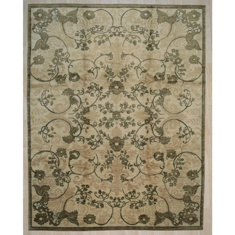 Afghan Vintage Hand Knotted Area Rug Any Room Wool Floral Floor